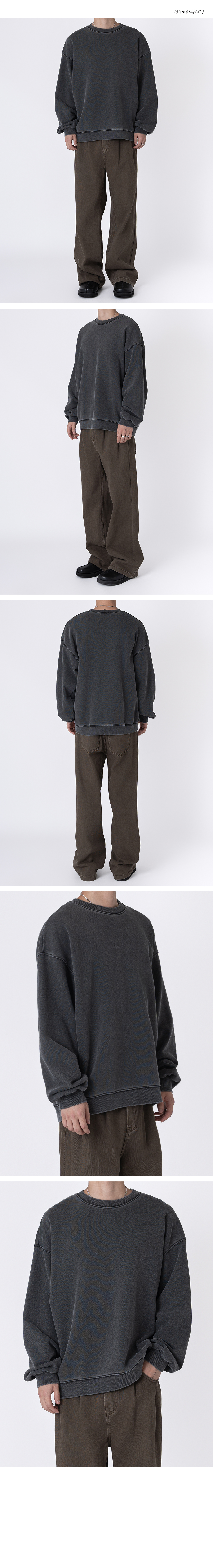 ★andar★ Spray Pigment Overfit Man to Man MUSINSA | UNDEROFF Pigment Overfit Basic Man to Man Sweat