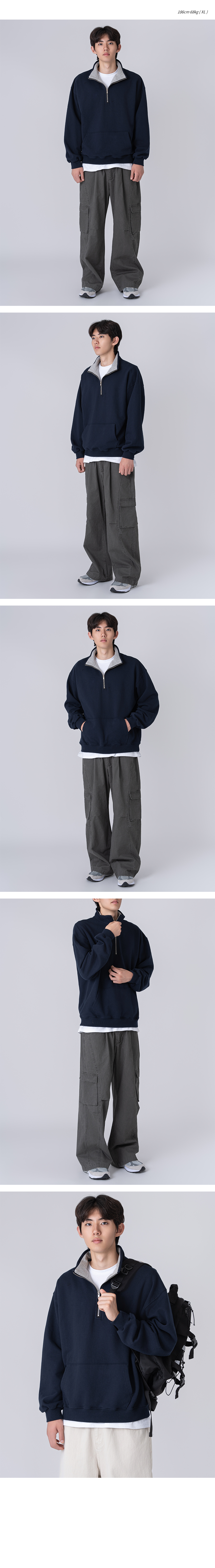 スウェット・トレーナー COVERNAT Overfit Knit Lip Man to Man Oatmeal MUSINSA | UNDEROFF Overfit Half Zip-up Man to Man Sweat Oatmeal